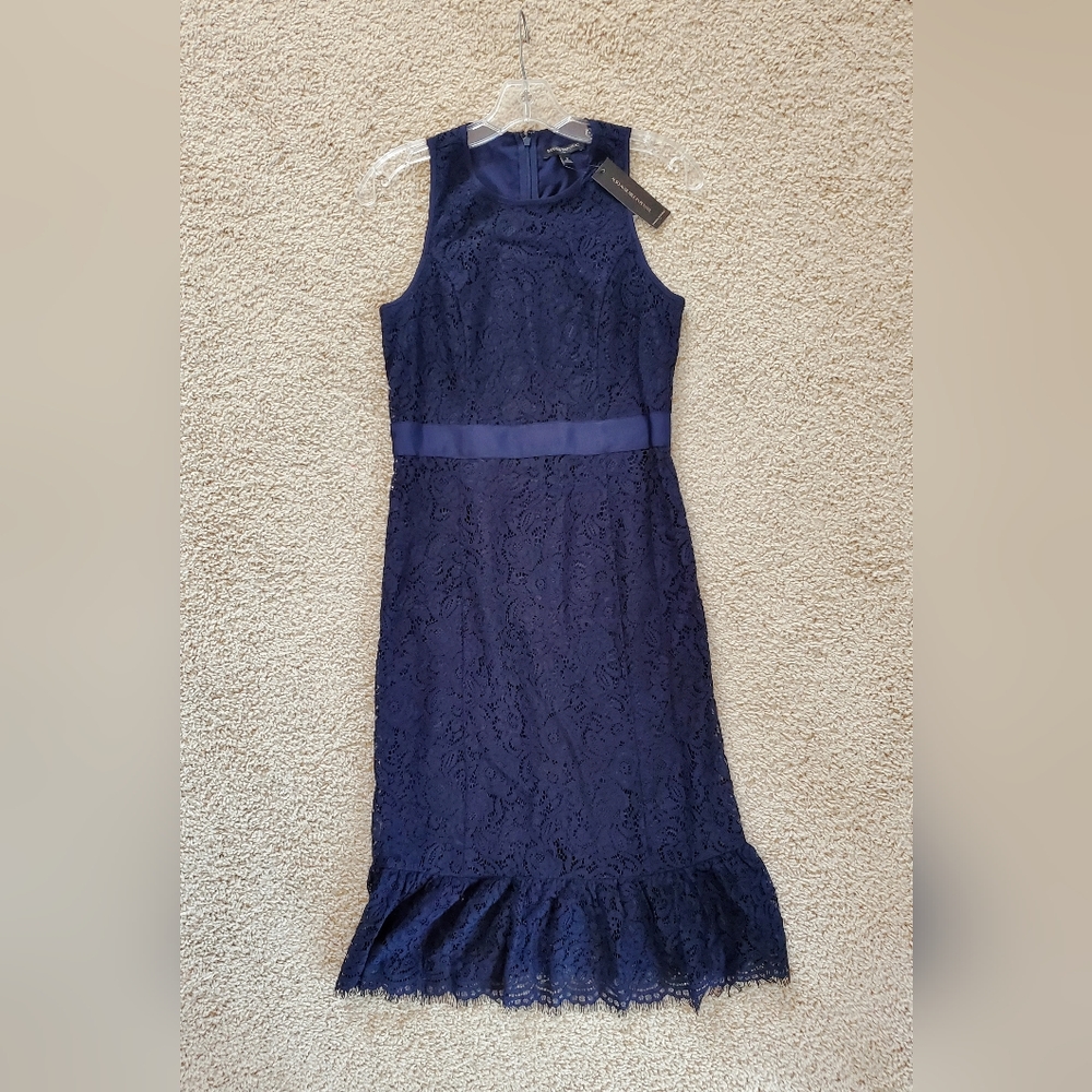 NWT, Banana Republic Midnight Blue, Fully Lined Dress Size 2